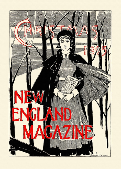 A woman holds an issue of New England Magazine. Poster Print - Item # VARBLL0587414111