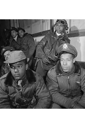 Photograph of several Tuskegee airmen attending a briefing in Ramitelli, Italy, March 1946 Poster Print by unknown - Item # VARBLL0587245468