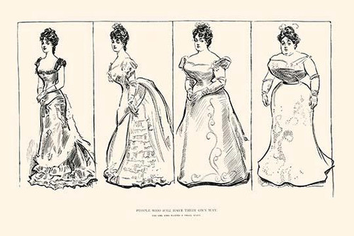 the girl who wanted a small waist.  Shows a progression of weight gain. Poster Print by Charles Dana Gibson - Item # VARBLL0587278463