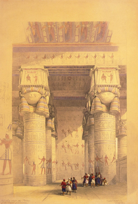 View from under the portico of the Temple of Dendera Poster Print by David Roberts - Item # VARBLL0587422696