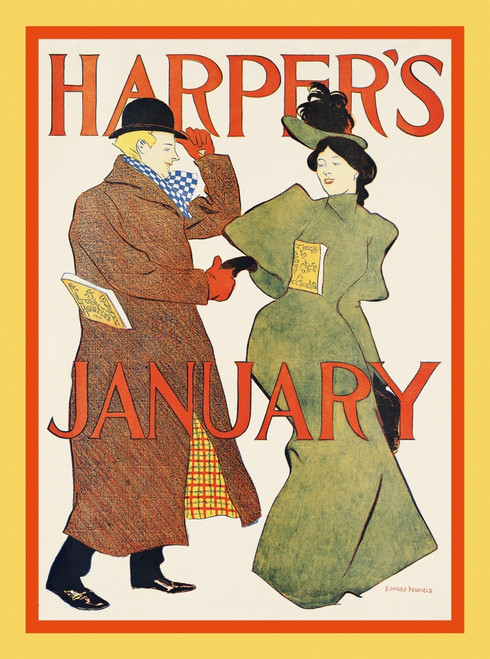 A man holds a woman's hand. Poster Print by  Edward Penfield - Item # VARBLL0587414324