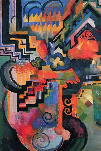Colored composition Poster Print by August Macke - Item # VARBLL0587257326