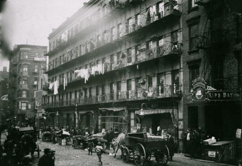 Row of tenements, 260 to 268 Elizabeth St., N.Y., in which a great deal of finishing of clothes is carried on. Poster Print - Item # VARBLL058754584L