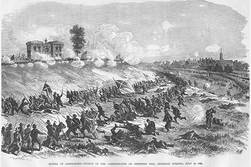 Battle of Gettysburg at Cemetery Hill Poster Print by Frank  Leslie - Item # VARBLL0587328053
