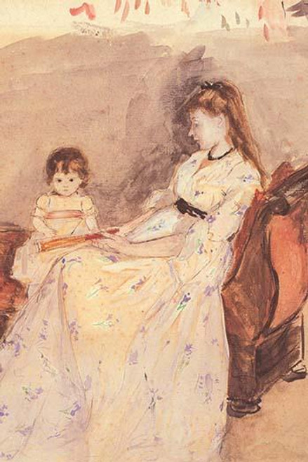 Mother sits on Reclamier with a young baby beside her Poster Print by Berthe  Morisot - Item # VARBLL058725842x Mother sits on Reclamier with a young baby beside her Poster Print by Berthe  Morisot - Item # VARBLL058725842x
