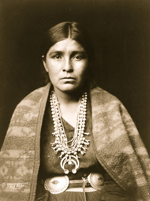 Head-and-shoulders portrait of Navajo woman, facing front Poster Print - Item # VARBLL058746863L