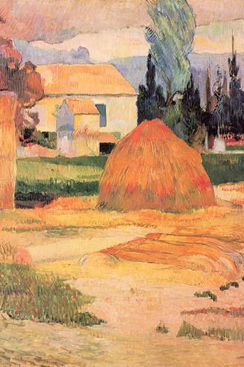 Haystack in front of Farmhouses in Arles Poster Print by Paul  Gauguin - Item # VARBLL0587259930