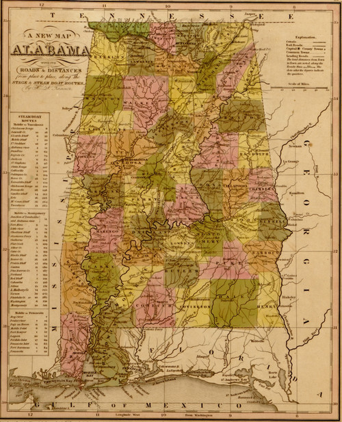 Alabama - 1844 Poster Print