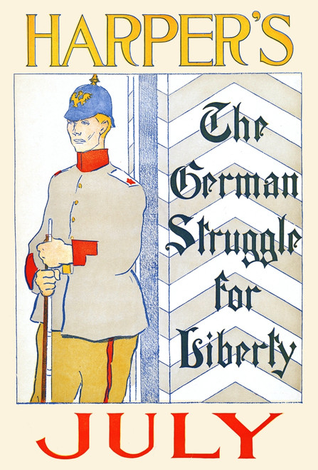 A soldier stands. Poster Print by  Edward Penfield - Item # VARBLL0587414421