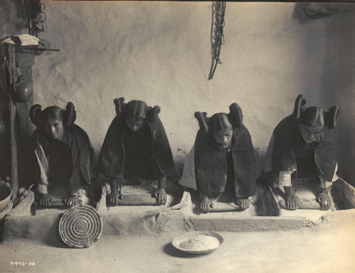 Hopi Indian women grinding grain. Poster Print - Item # VARBLL058746938L