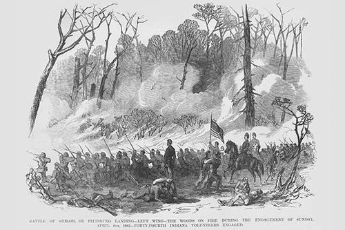 Battle of Shiloh or Pittsburg Landing Poster Print by Frank  Leslie - Item # VARBLL0587325119