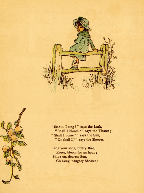 Young Girl sits on Fence and hope that it will not rain Poster Print - Item # VARBLL058759561L