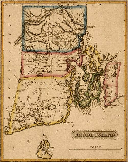 Rhode Island - 1817 Poster Print