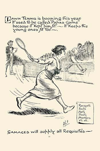 Gamages, the cricket supplier, should also carry supplies for tennis Poster Print by RIP - Item # VARBLL0587315903