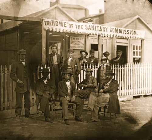 Washington, D.C. Group of Sanitary Commission workers at the entrance of the Home Lodge Poster Print - Item # VARBLL058752173L