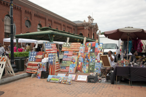African American Art Vendors at DC Flea Market Poster Print - Item # VARBLL058759420L