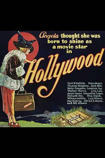 Woman wants to be a star and looks over the Hollywood Studio Poster Print by Unknown - Item # VARBLL058762414L