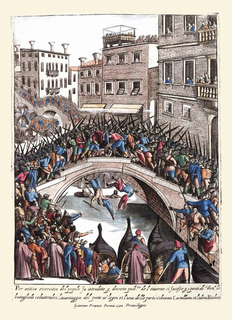 Dress of Venetian Men and Ladies - Battle of the bridge Poster Print by Franco Giacomo - Item # VARBLL058739661x Dress of Venetian Men and Ladies - Battle of the bridge Poster Print by Franco Giacomo - Item # VARBLL058739661x
