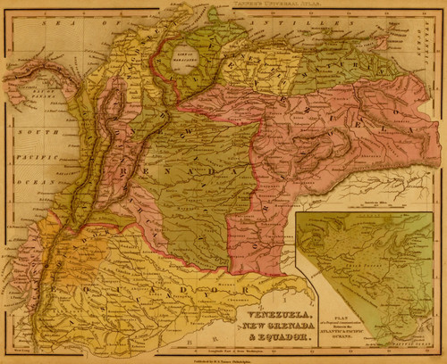 Venezuela, New Granada & Equador - 1844 Poster Print - Item # VARBLL058758082L