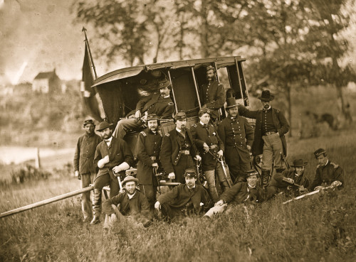 Culpeper, Va. Gen Robert O. Tyler and staff of the Artillery Reserve; Home of Confederate General A.P. Hill was in Culpepper Poster Print - Item # VARBLL058745142L