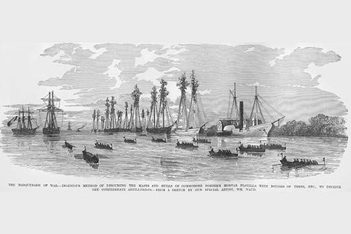 Porter's Mortar Flotilla Camouflaged as trees Poster Print by Frank  Leslie - Item # VARBLL0587327162