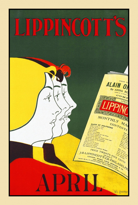 Three women read a Lippincott's magazine. Poster Print by  William L Carqueville - Item # VARBLL0587413794