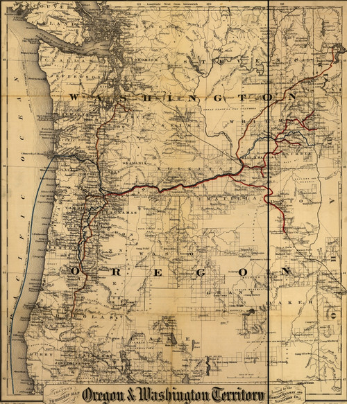 Indian reservations, ocean routes, and railroads Poster Print - Item # VARBLL058759269L