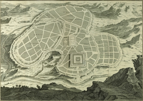 Antique Map of Jerusalem - Black & White Poster Print - Item # VARBLL058759811L