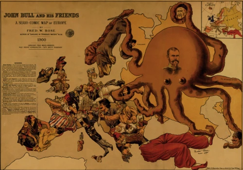 Political Caricatures of European Countries Poster Print - Item # VARBLL058758994L