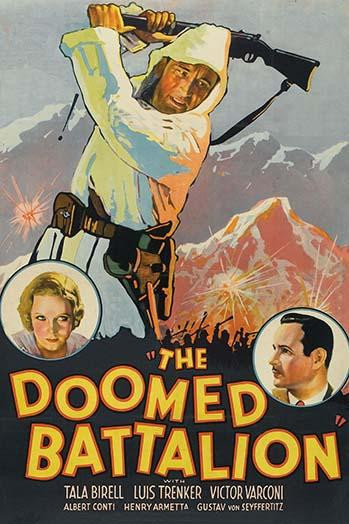 In white capped mountains a snow suited soldier swings his rifle overhead Poster Print by Unknown - Item # VARBLL058762945L