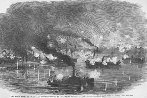 Mississippi Naval Battle At St. Philip Poster Print by Frank  Leslie - Item # VARBLL0587324597