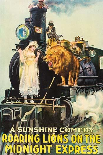 Girl on Locomotive; lion scares her; Black Pejorative Poster Print by Unknown - Item # VARBLL058762664L