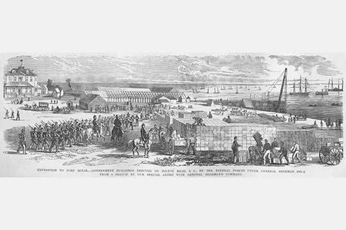 Sherman Builds Government Buildings at Port Royal Poster Print by Frank  Leslie - Item # VARBLL0587325844