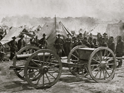 The Peninsula, Va. A 12-pdr. howitzer gun captured by Butterfield's Brigade near Hanover Court House, May 27, 1862 Poster Print - Item # VARBLL058753632L