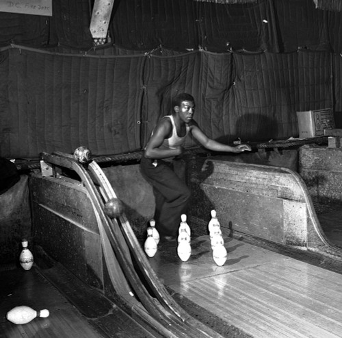 African American in boy at a bowling alley Poster Print - Item # VARBLL0587630981