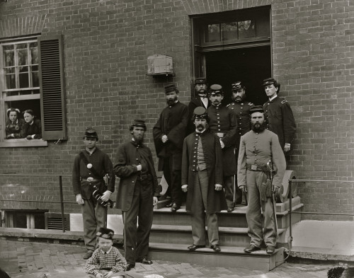 Washington, D.C. Officers at door of Seminary Hospital, 30th St. at N, Georgetown Poster Print - Item # VARBLL058752082L