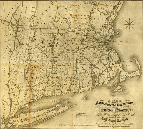 Massachusetts, Connecticut, and Rhode Island, and parts of New Hampshire & New York Poster Print - Item # VARBLL058759233L