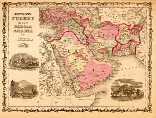 Middle East - Turkey, Persia & Arabia 1862 Poster Print - Item # VARBLL058758035L