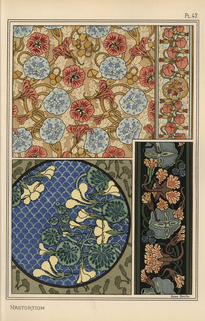 Nasturtium In Art Nouveau Patterns Poster Print By ® Florilegius / Mary Evans - Item # VARMEL10937527