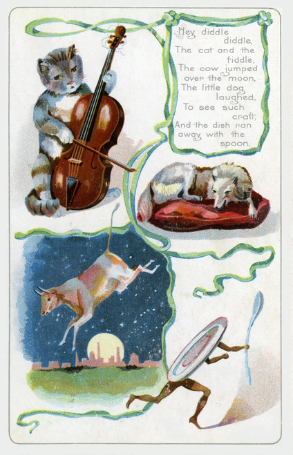 Hey Diddle Diddle The Cat And The Fiddle Poster Print By Mary ...