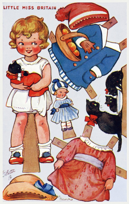 Dressing Doll. Little Miss Britain Poster Print By Mary Evans Picture Library/Peter & Dawn Cope Collection - Item # VARMEL11066188