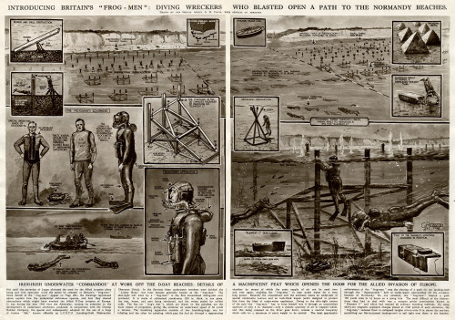 Britain'S Frogmen Divers By G. H. Davis Poster Print By ® Illustrated London News Ltd/Mary Evans - Item # VARMEL10653255