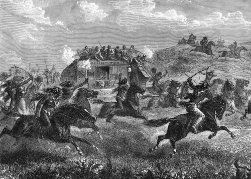 Indians Attack Mail/1860 Poster Print By Mary Evans Picture Library - Item # VARMEL10037129