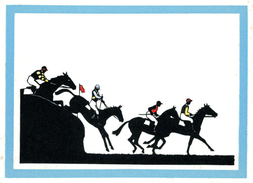 Silhouette Of Horseracing Scene Poster Print By ®H L Oakley / Mary Evans - Item # VARMEL10504030