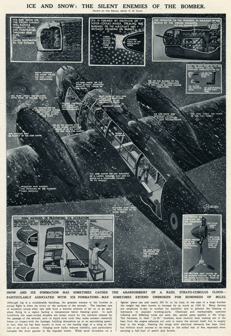 Ice And Snow  Enemies Of The Bomber  By G. H. Davis Poster Print By ® Illustrated London News Ltd/Mary Evans - Item # VARMEL10652691