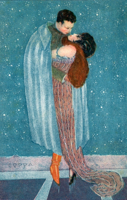 Two Embracing Lovers Poster Print By Mary Evans Picture Library/Peter & Dawn Cope Collection - Item # VARMEL10821544