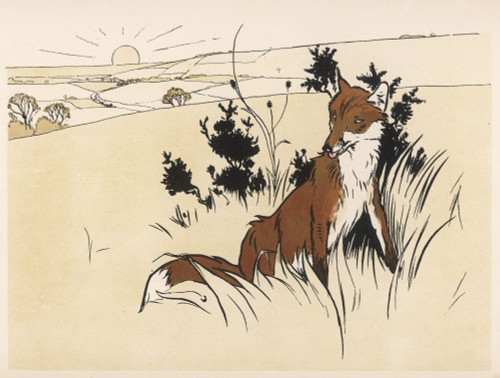 Fox At Sunrise Before The Hunt Poster Print By Mary Evans Picture Library - Item # VARMEL10225461