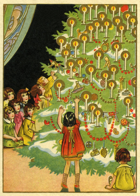 Children Round The Xmas Tree Poster Print By Mary Evans / Peter & Dawn Cope Collection - Item # VARMEL10573344