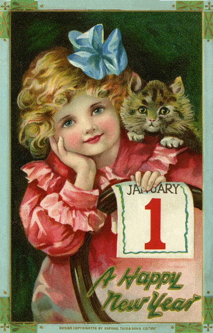 A Happy New Year Poster Print By Mary Evans Picture Library/Peter & Dawn Cope Collection - Item # VARMEL10508453