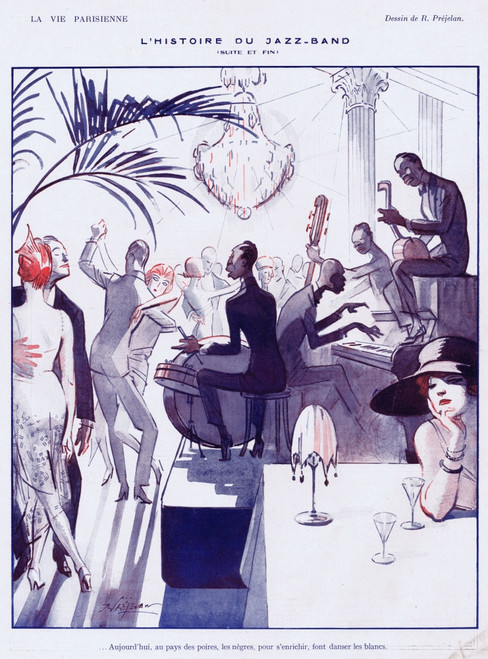 Art Deco Illustration Of A Black Jazz Band In Paris Poster Print By Mary Evans / Jazz Age Club Collection - Item # VARMEL10993789
